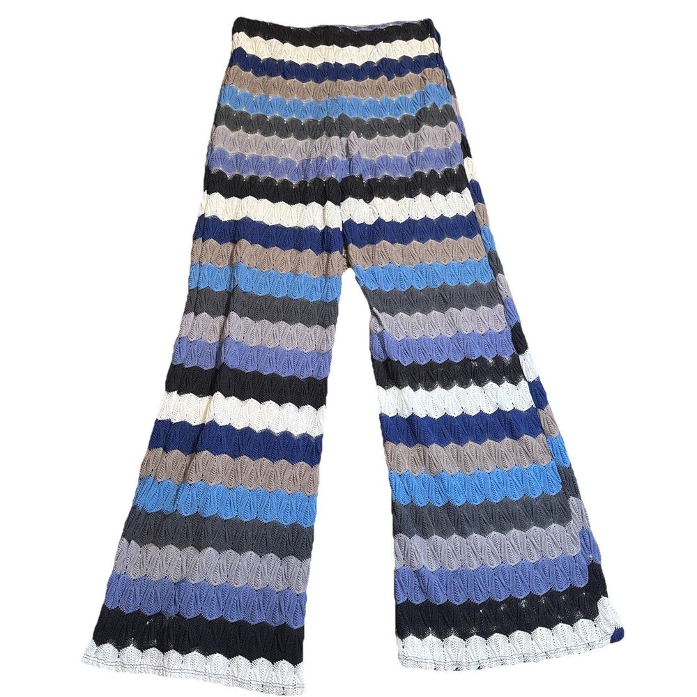 VaVa Joy HaN Retro Festival Pants Crochet Knit Lined Multicolor Women’s Large